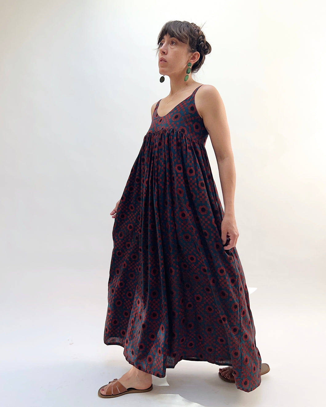 DVAA | Fiona Dress In Blue & Red Floral