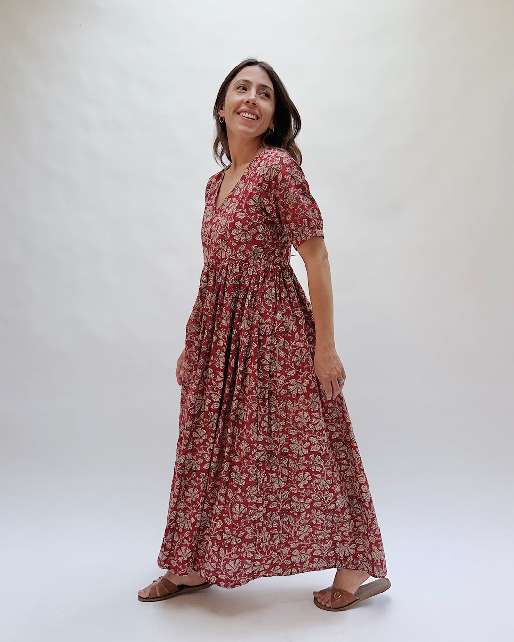 Petra Dress in Red Floral