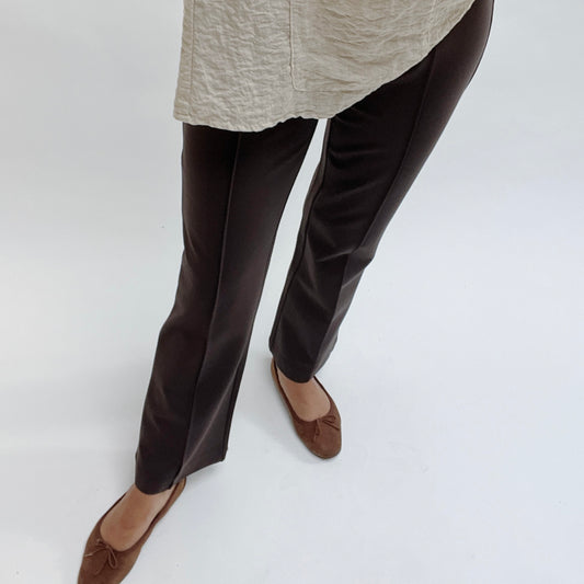 Olivia by Habitat | Kickflare Ponte Pant in Chocolate