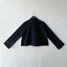 Load image into Gallery viewer, Bryn Walker | Corduroy Standing Collar Crop Jacket in Black
