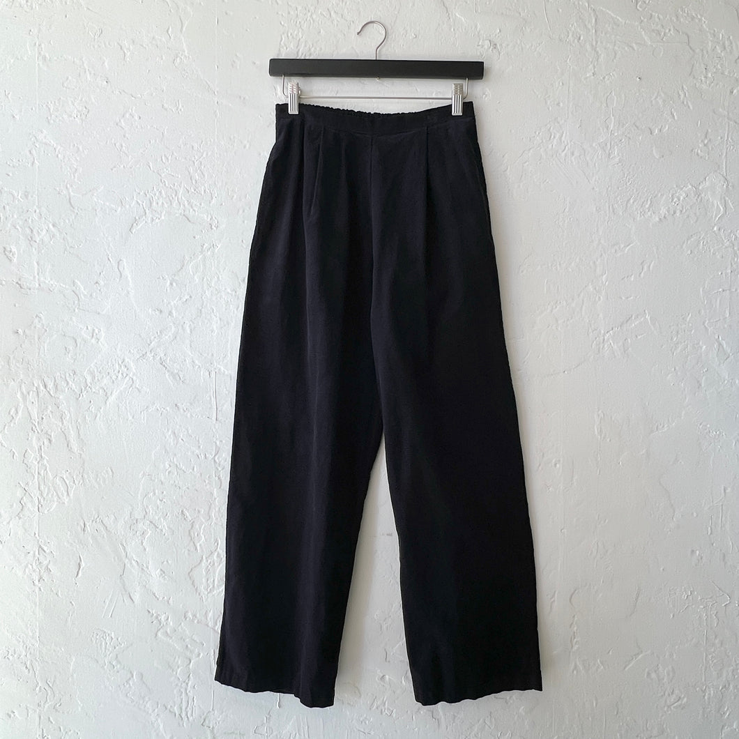 Bryn Walker | Corduroy Pleated Pants in Black