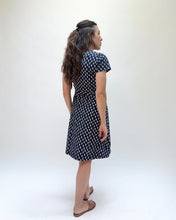 Load image into Gallery viewer, Mata Traders | Katie Wrap Dress in Micro Floral Navy
