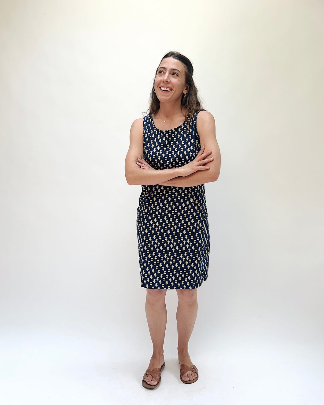Mata Traders | Evanston Dress in Micro Floral Navy