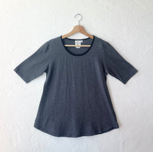 Load image into Gallery viewer, Mill Valley | Half Sleeve Tee in Charcoal Stripes
