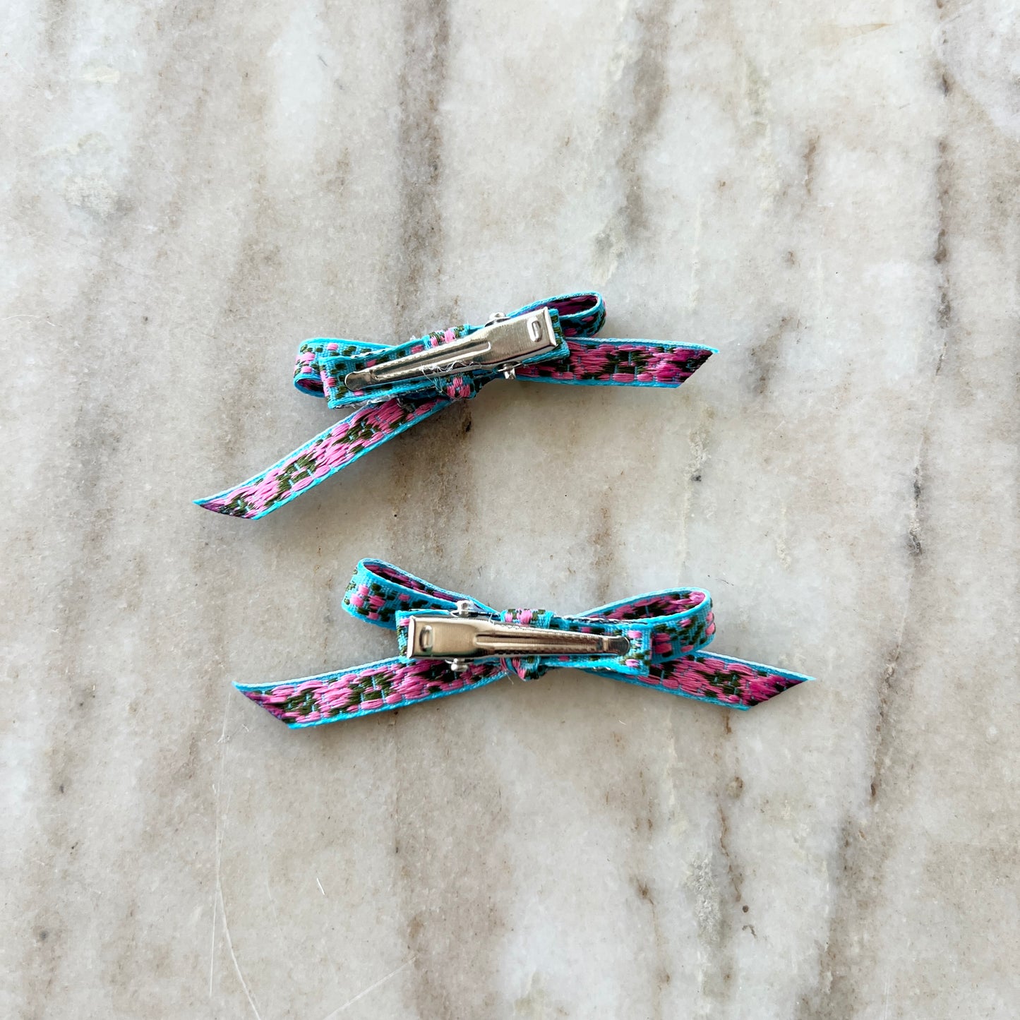 Blue & Pink Mini Bow Set