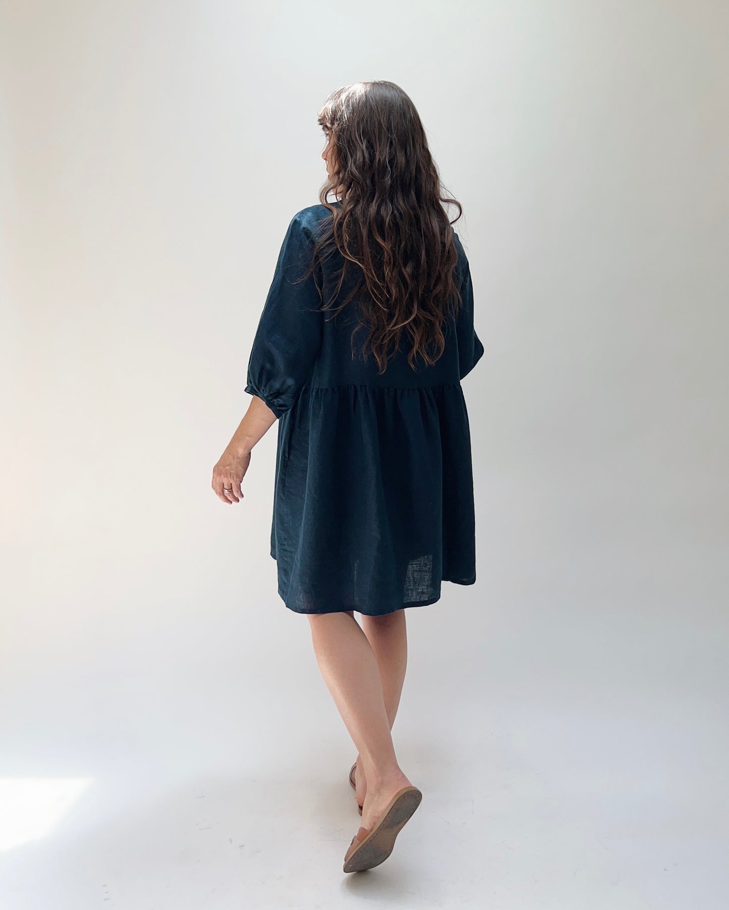 Babydoll Dress in Navy