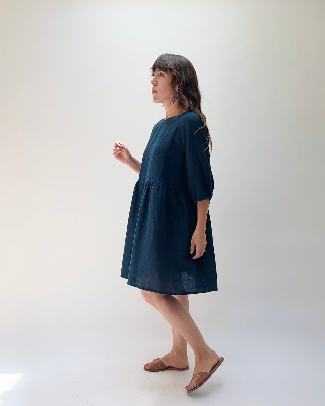 Yuvita | Babydoll Dress in Navy