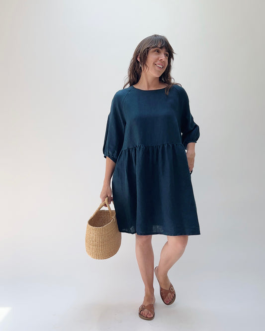 Babydoll Dress in Navy