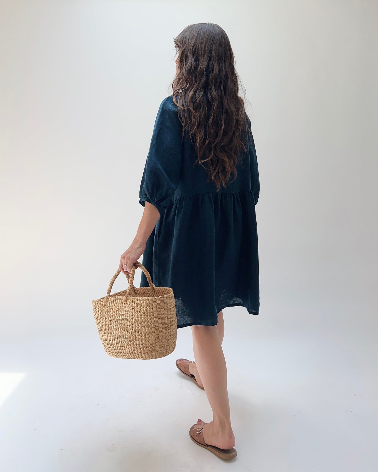 Babydoll Dress in Navy