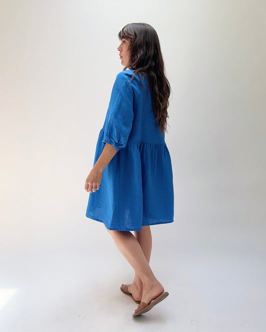 Babydoll Dress in Flax Flower