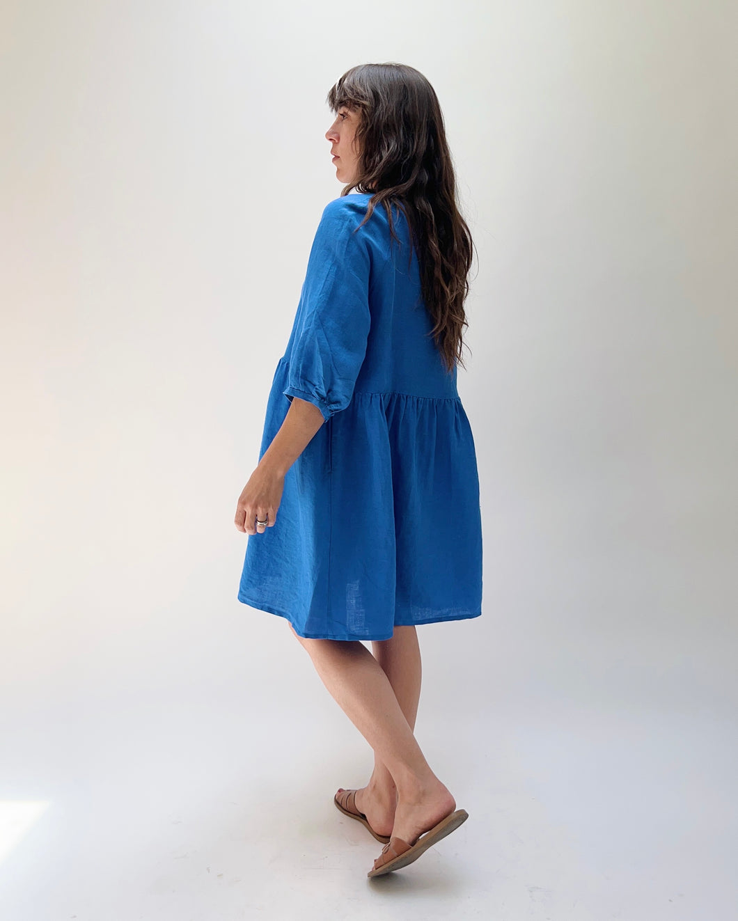 Yuvita | Babydoll Dress in Flax Flower