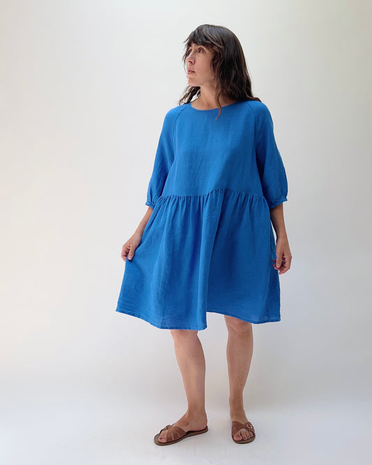 Babydoll Dress in Flax Flower