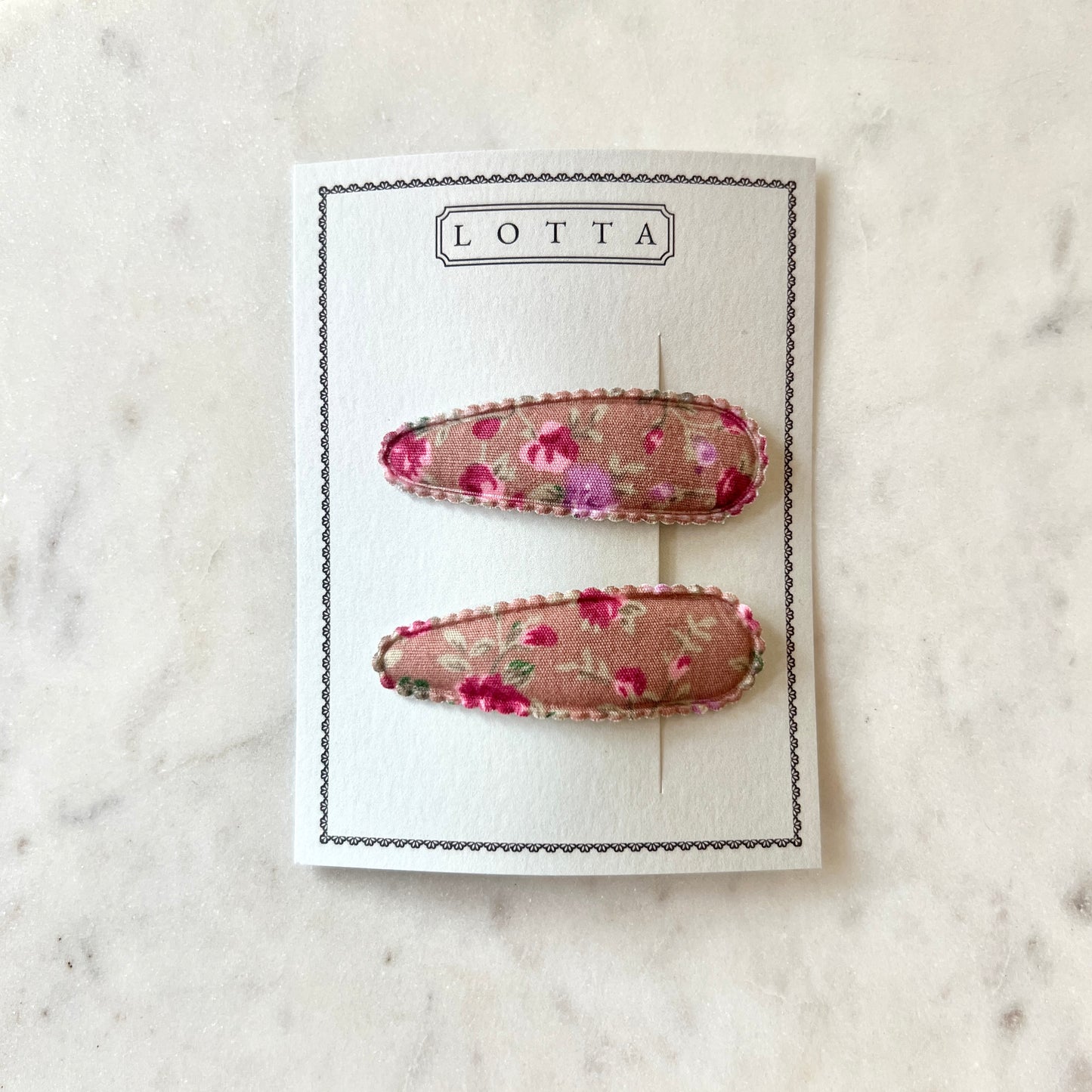 Dusty Rose Floral Hair Clip Set