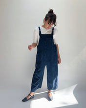 Load image into Gallery viewer, Fenini | Corduroy Jumpsuit Pant in Washed Denim
