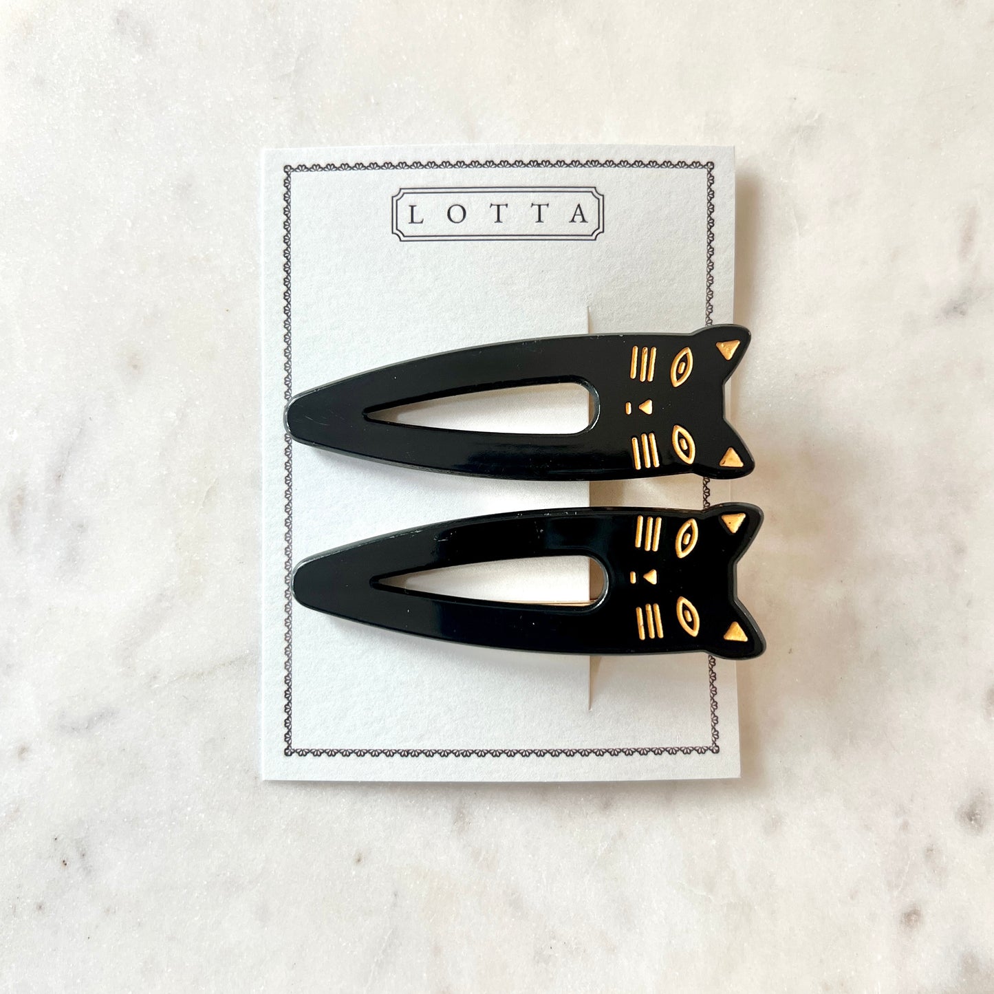 Cat Duo Clips in Black