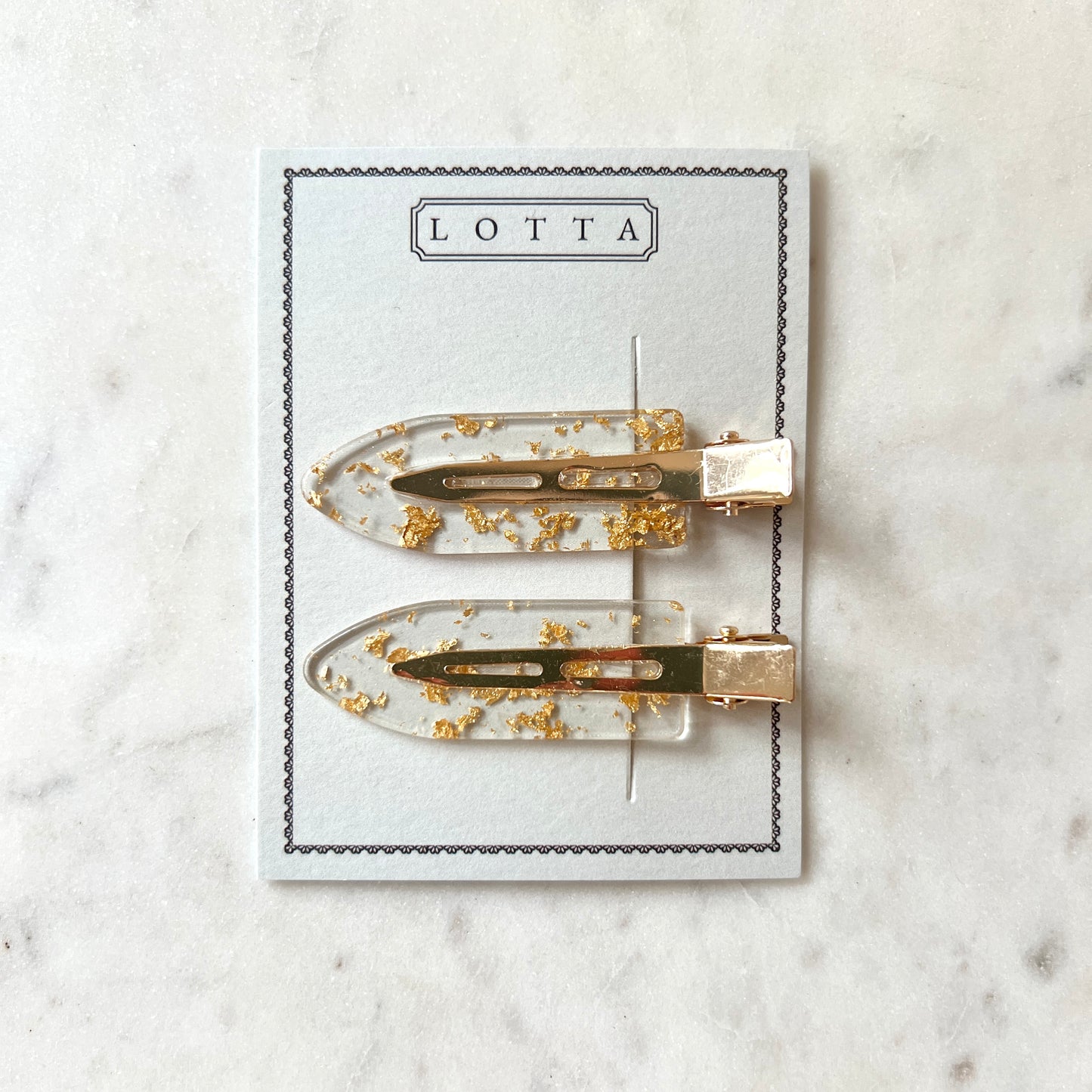 Creaseless Clips in Clear Gold