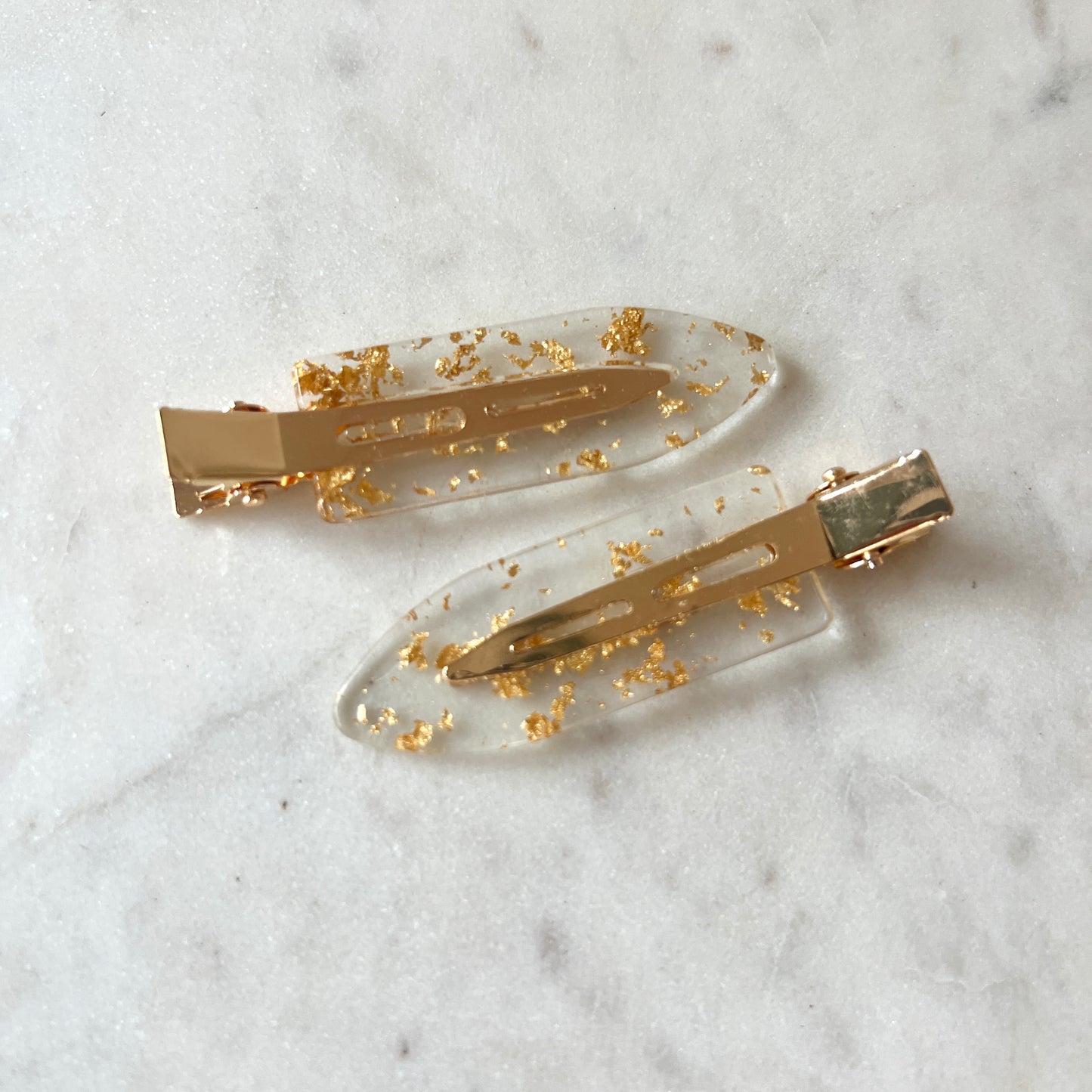 Creaseless Clips in Clear Gold