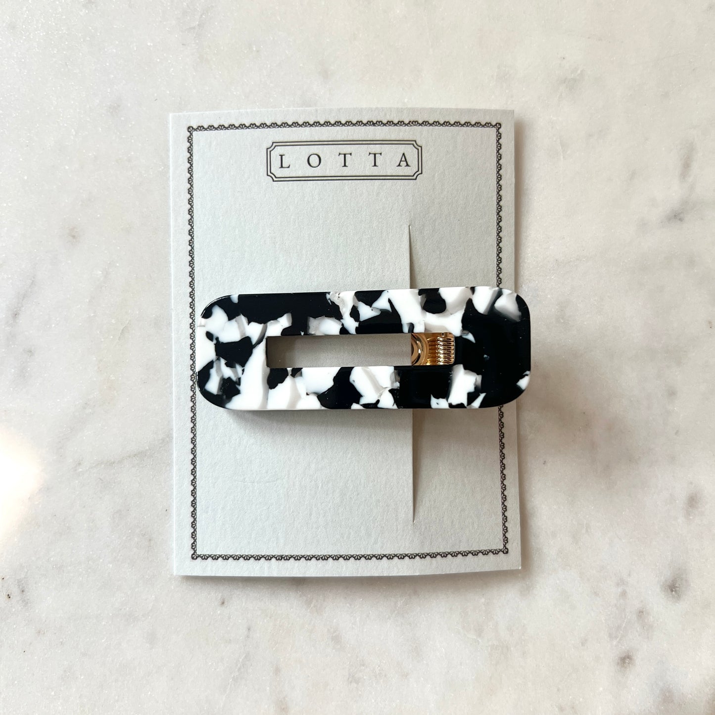 Black & White Chunky Hair Clip