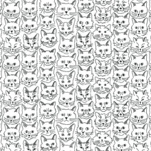 Load image into Gallery viewer, Winter Water Factory | Long-Sleeve Onesie in Kitties Black
