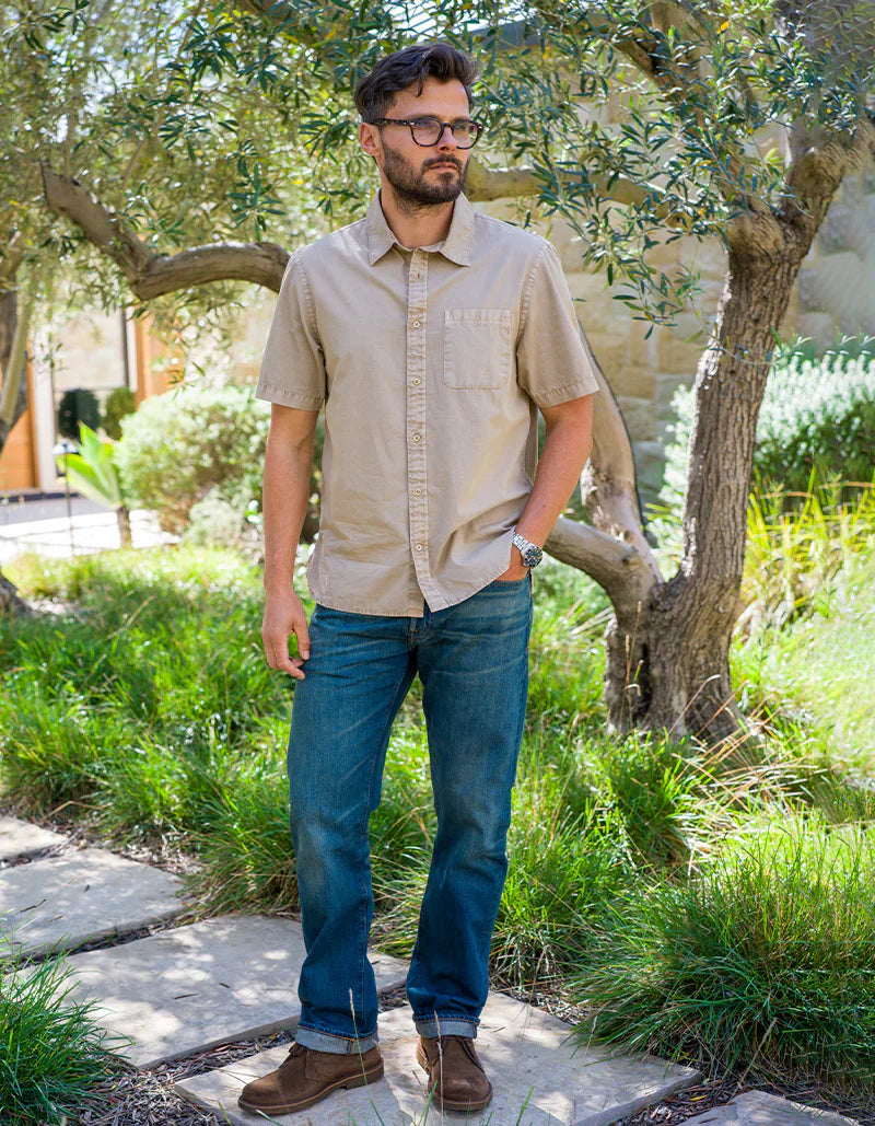 Tailored Shirt Compact Poplin- Taupe Vintage