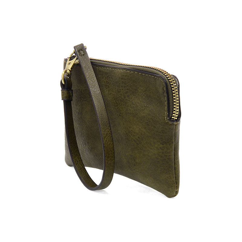 Pippa Wristlet Pouch in Dark Olive