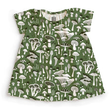Load image into Gallery viewer, Winter Water Factory | Lily Baby Dress in Green Fungi Print
