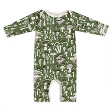 Load image into Gallery viewer, Winter Water Factory | Long Sleeve Romper in Fungi Green
