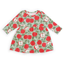 Load image into Gallery viewer, Winter Water Factory | Lausanne Baby Dress in Red and Green Apples
