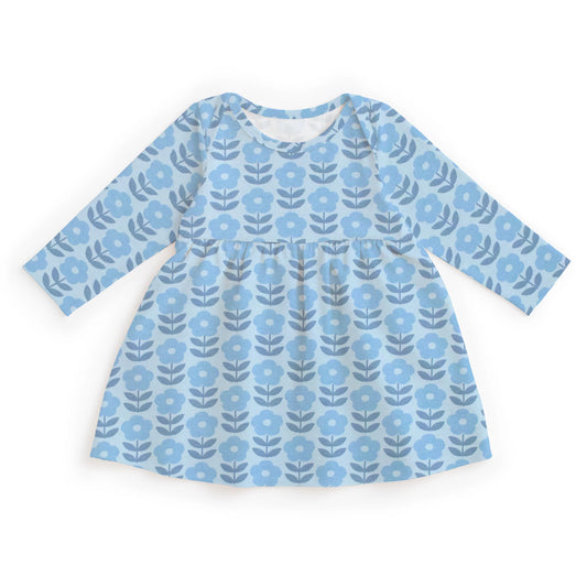 Winter Water Factory | Lausanne Dress in Blue Danish Flowers Print