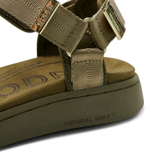 Load image into Gallery viewer, Woden | Line Sandal in Dark Olive
