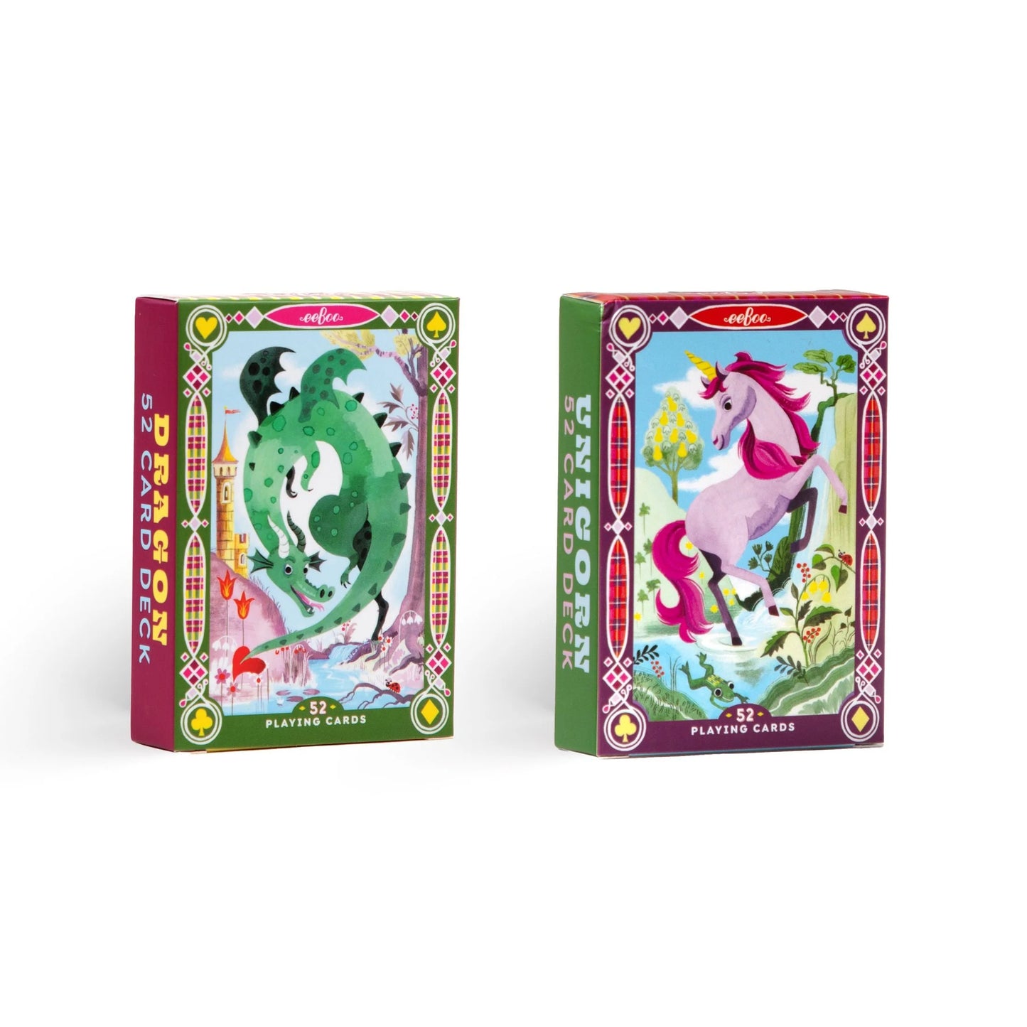 Eeboo | Dragon & Unicorn Playing Cards, Assorted