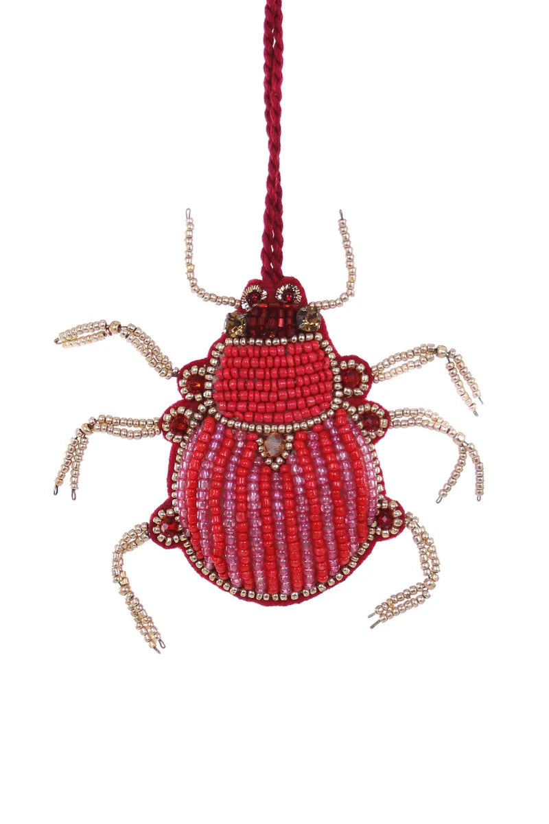 Tinsel Striped Beetle Ornament