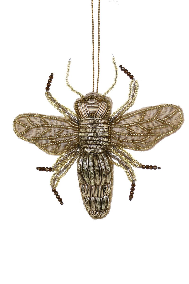 Tinsel Honey Bee Ornament