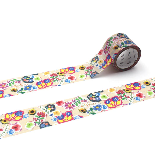 MT Washi Tape in Flower Sticker Collage