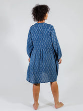 Load image into Gallery viewer, Mata Traders | Sohla Mini Dress in Indigo Block Print
