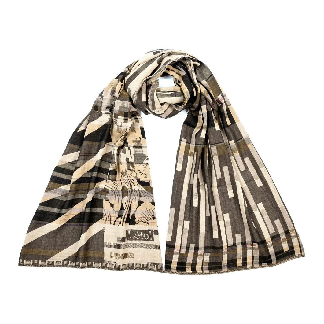 Létol | Nicolas Scarf in Black & Gold