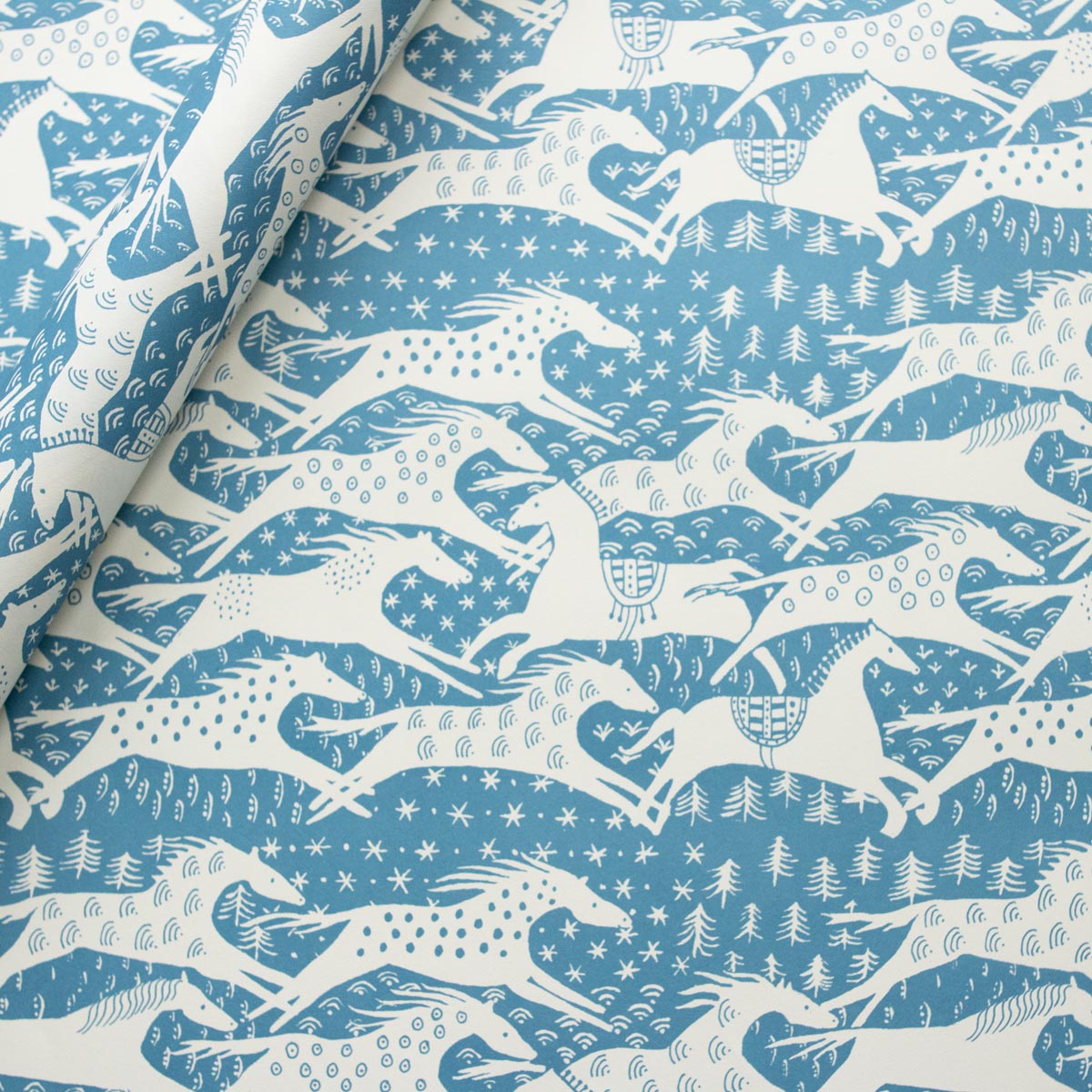 Cambridge Imprint | Horses Patterned Paper, Blue