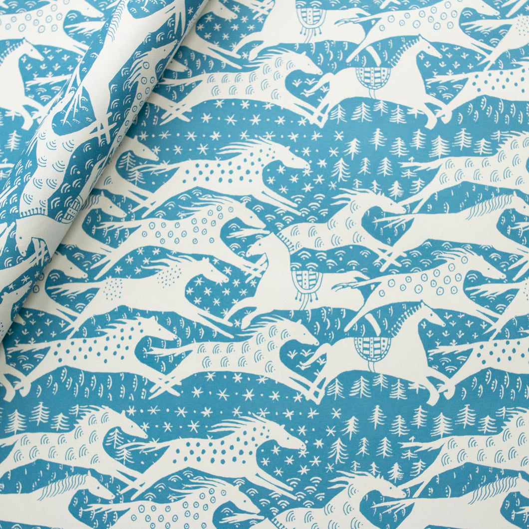 Cambridge Imprint | Horses Patterned Paper, Blue