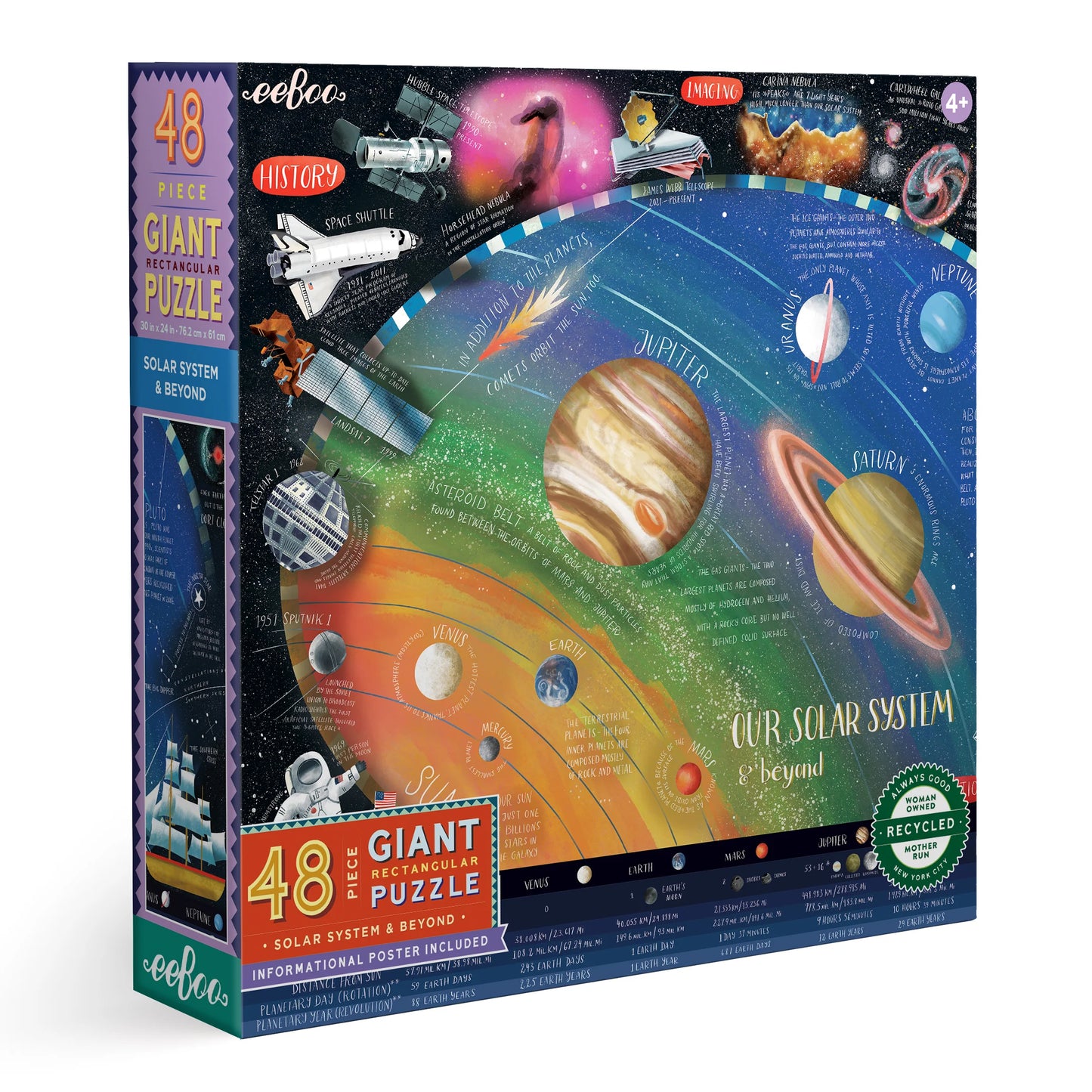 Eeboo | Solar System & Beyond 48 Piece Giant Puzzle