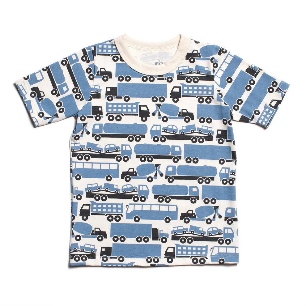 Short Sleeve Tee in Surf Blue Big Rigs
