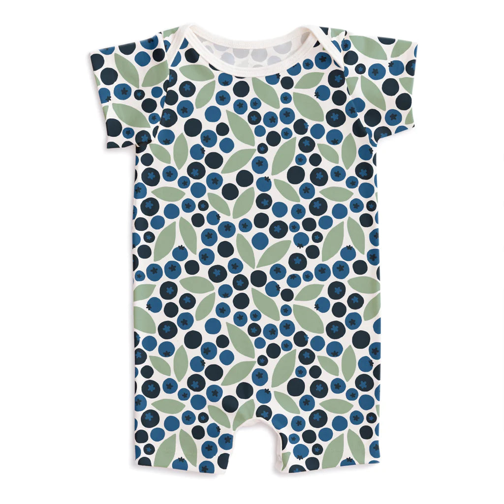 Winter Water Factory | Summer Romper in Blueberry Print