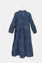 Load image into Gallery viewer, Matta | Aditi Ambu Dress in Indigo Polka Dot
