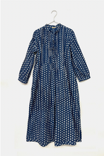 Load image into Gallery viewer, Matta | Aditi Ambu Dress in Indigo Polka Dot
