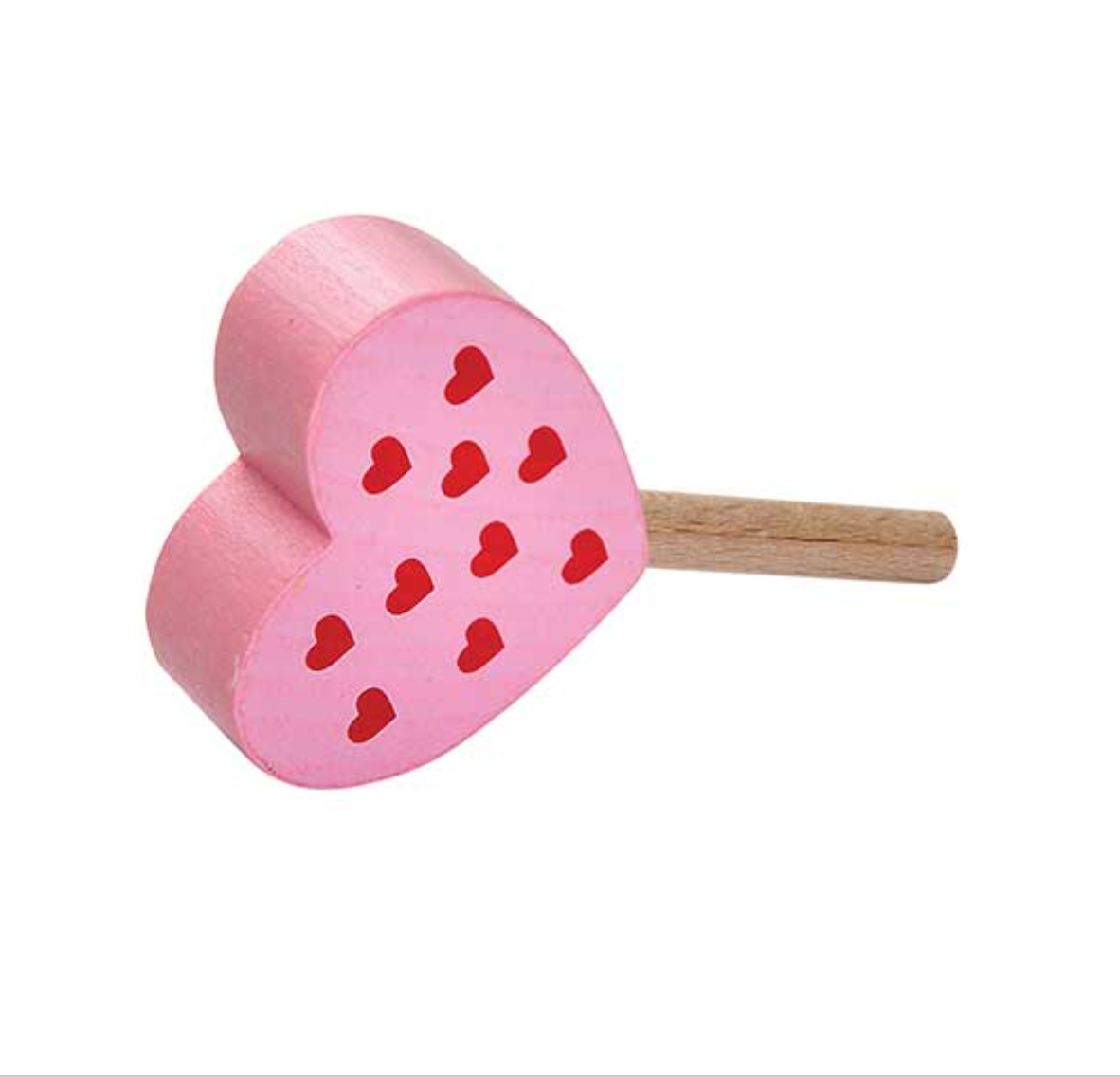 Raspberry Ice Lolly with Hearts