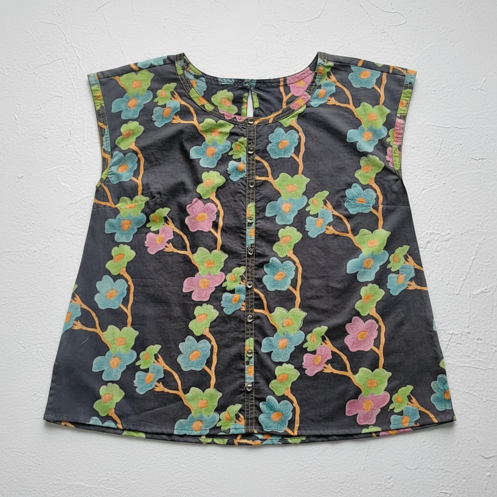 Paulina Blouse in Charcoal Dogwood