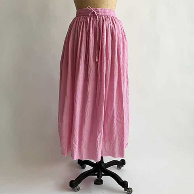 Drawstring Skirt in Rose