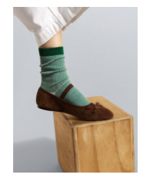 Multi Stripe Hiker Crew in Green