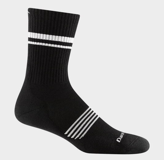 Black Darn Tough Element Micro Crew lightweight running sock.
