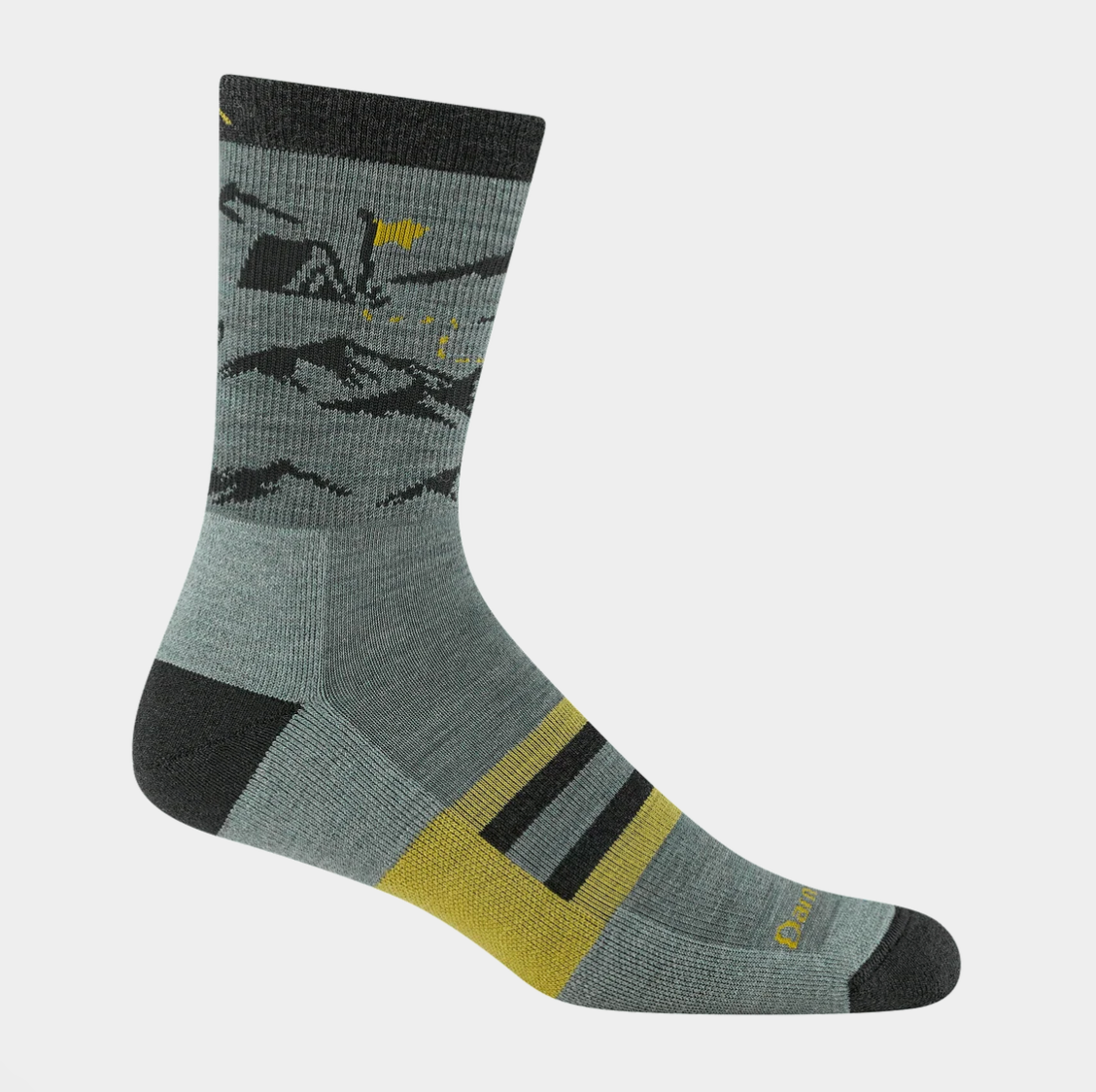 Hike Hut Micro Crew Midweight Hiking Socks in Seafoam