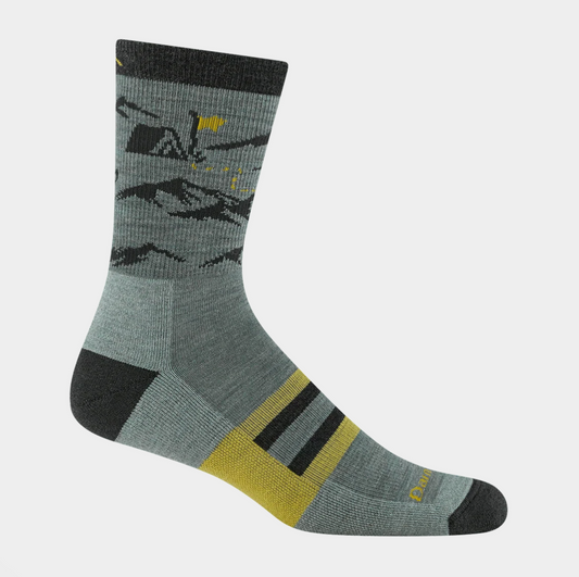 Hike Hut Micro Crew Midweight Hiking Socks in Seafoam